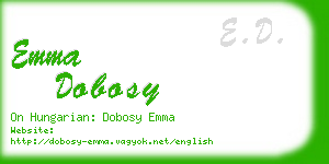 emma dobosy business card